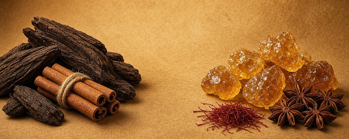Duftnoten Orientalisch & Würzig: Oud, Zimt, Amber, Safran und Sternanis
