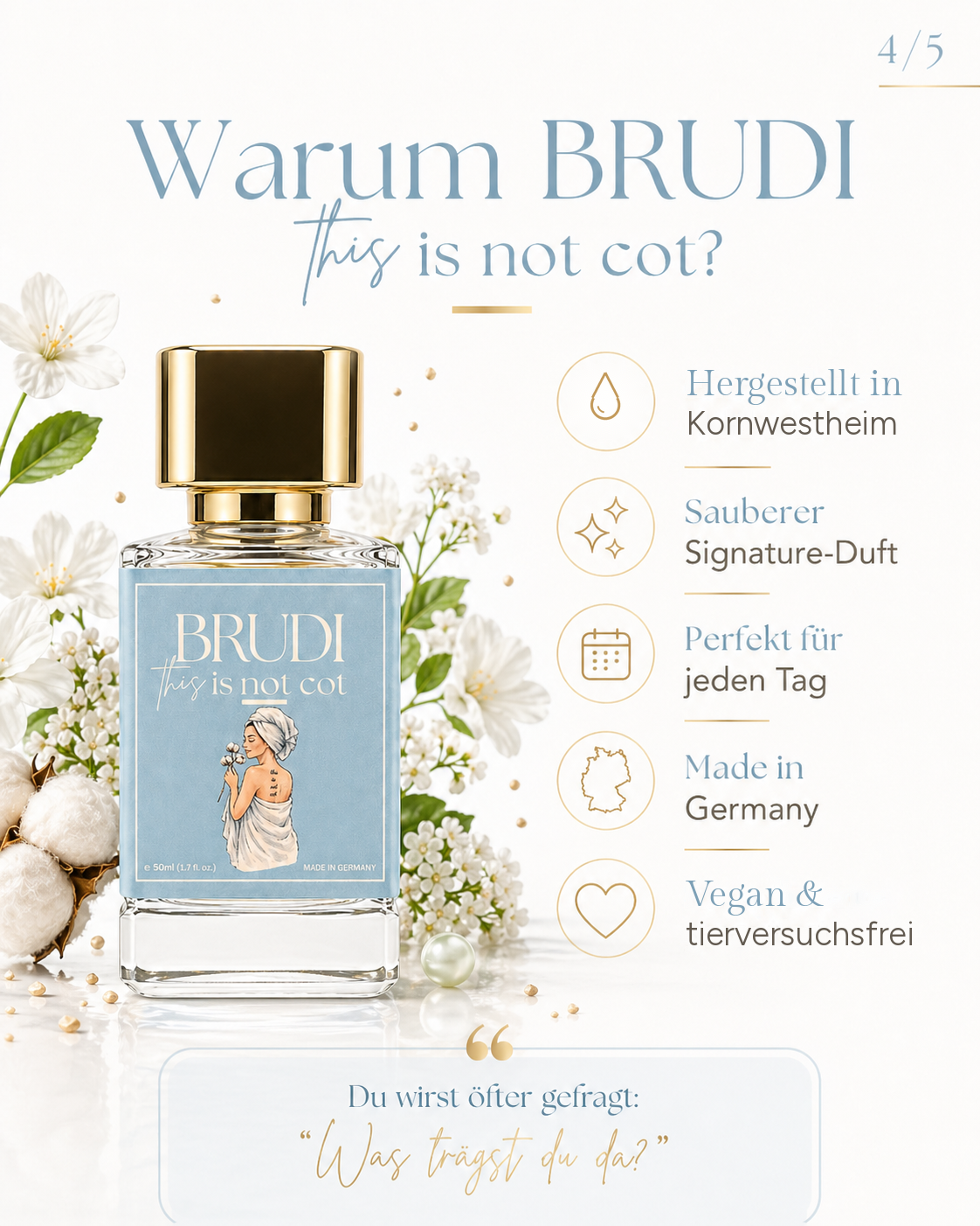 This is NOT cot – Parfum von brudi Duftmanufaktur: hergestellt in Kornwestheim, sauberer Signature-Duft, vegan & tierversuchsfrei