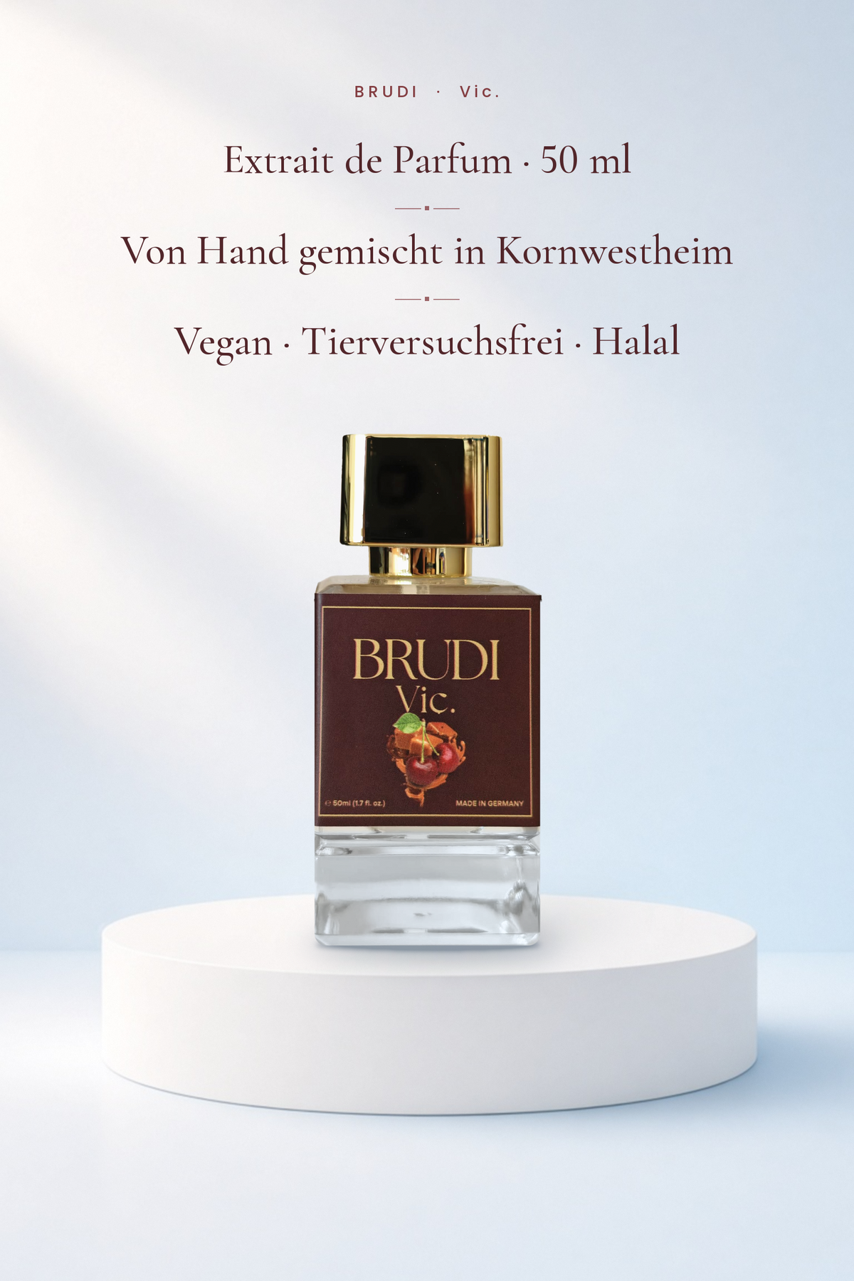 Vic. Extrait de Parfum 50 ml, von Hand gemischt in Kornwestheim, vegan, tierversuchsfrei, halal