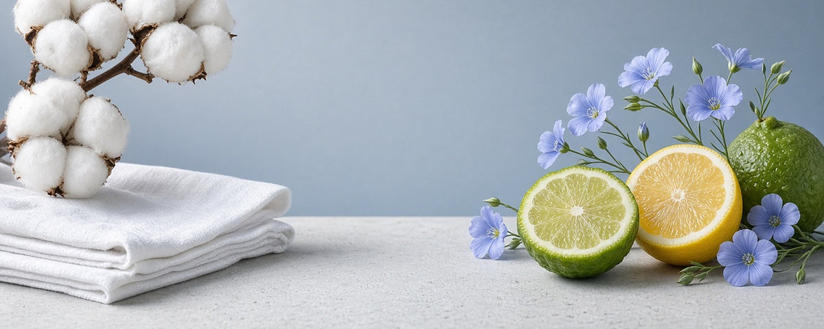 Duftnoten Frisch & Clean: Baumwolle, Limette, Zitrone und weiße Blüten