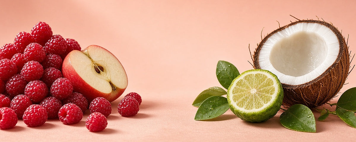Duftnoten Fruchtig: Himbeere, Apfel, Kokosnuss und Limette