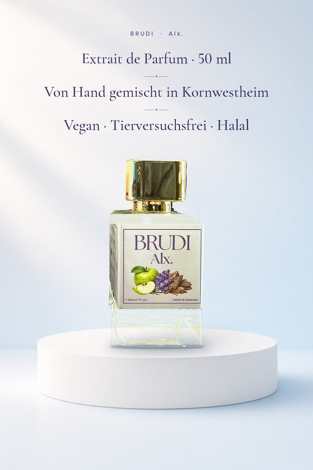 Alx Extrait de Parfum 50 ml von Brudi Duftmanufaktur – von Hand gemischt in Kornwestheim, vegan, tierversuchsfrei, halal