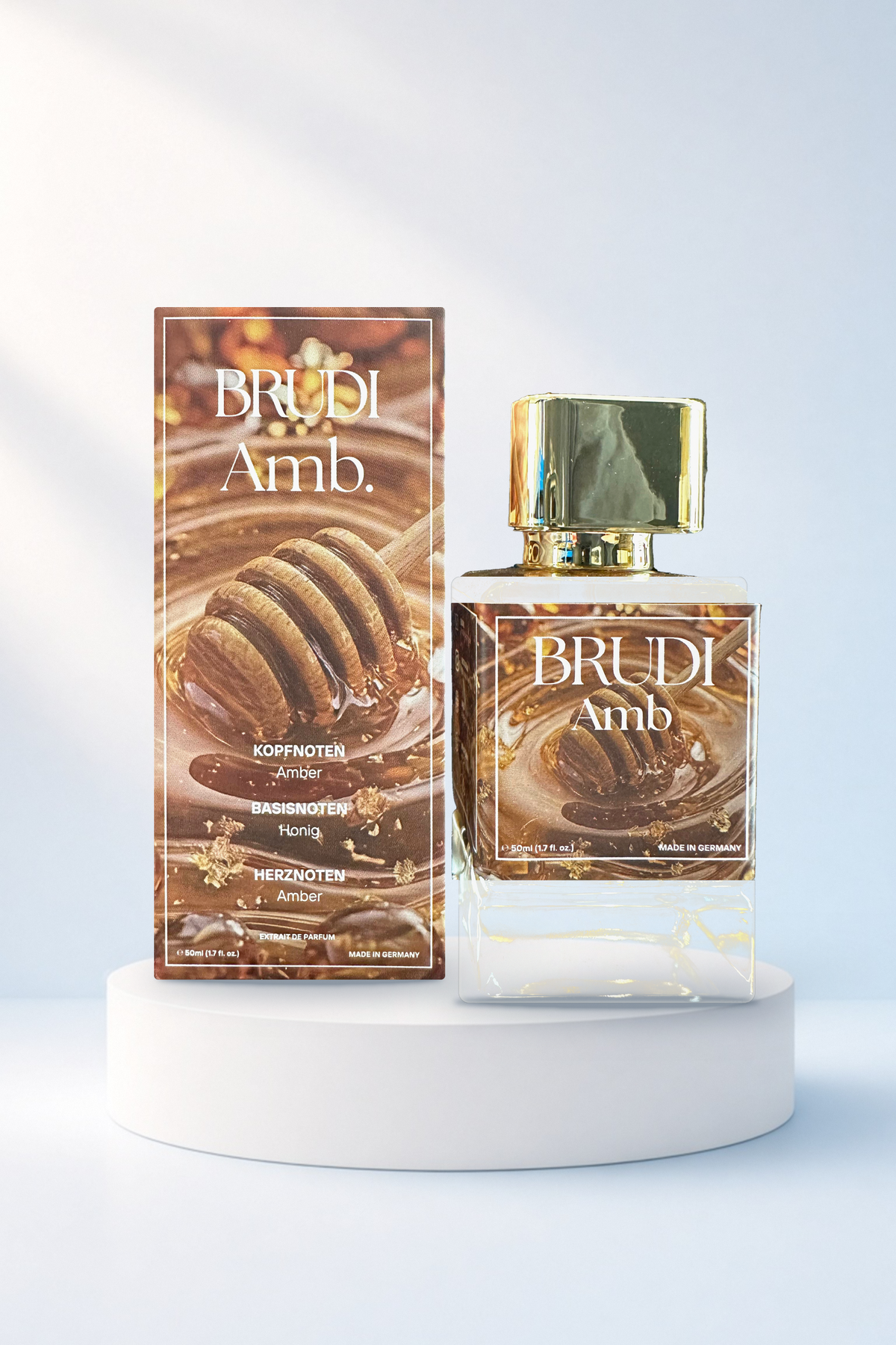 Amb Extrait de Parfum 50 ml von Brudi Duftmanufaktur – Flakon mit Verpackungsbox